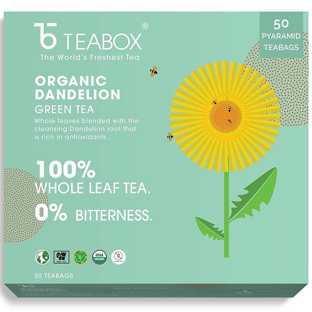 Teabox Organic Dandelion Green Tea Bags | Grocsy