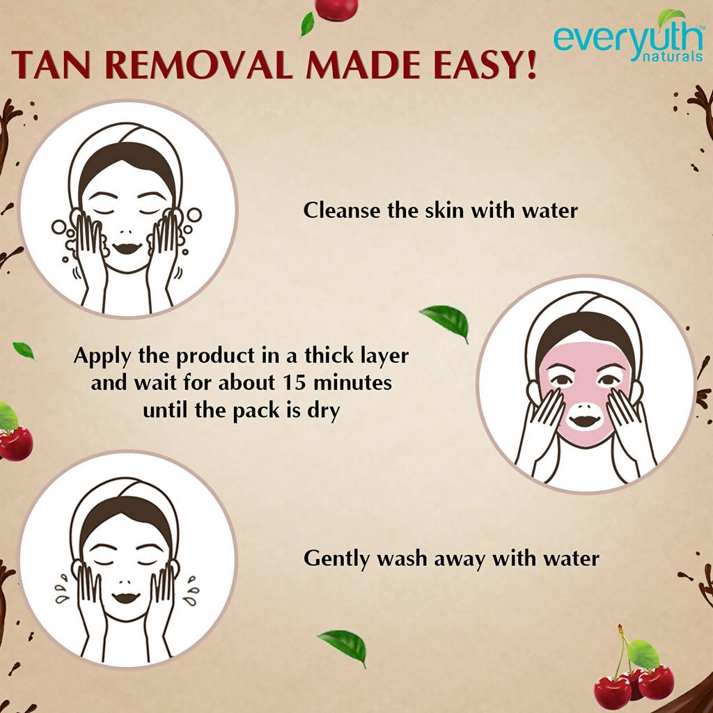 Everyuth Naturals Chocolate And Cherry Tan Removal Face & Body Pack | Grocsy