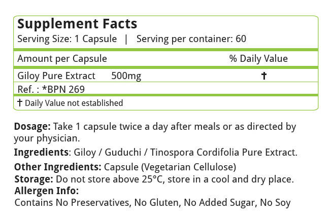 Nature's Velvet Giloy Capsules | Grocsy