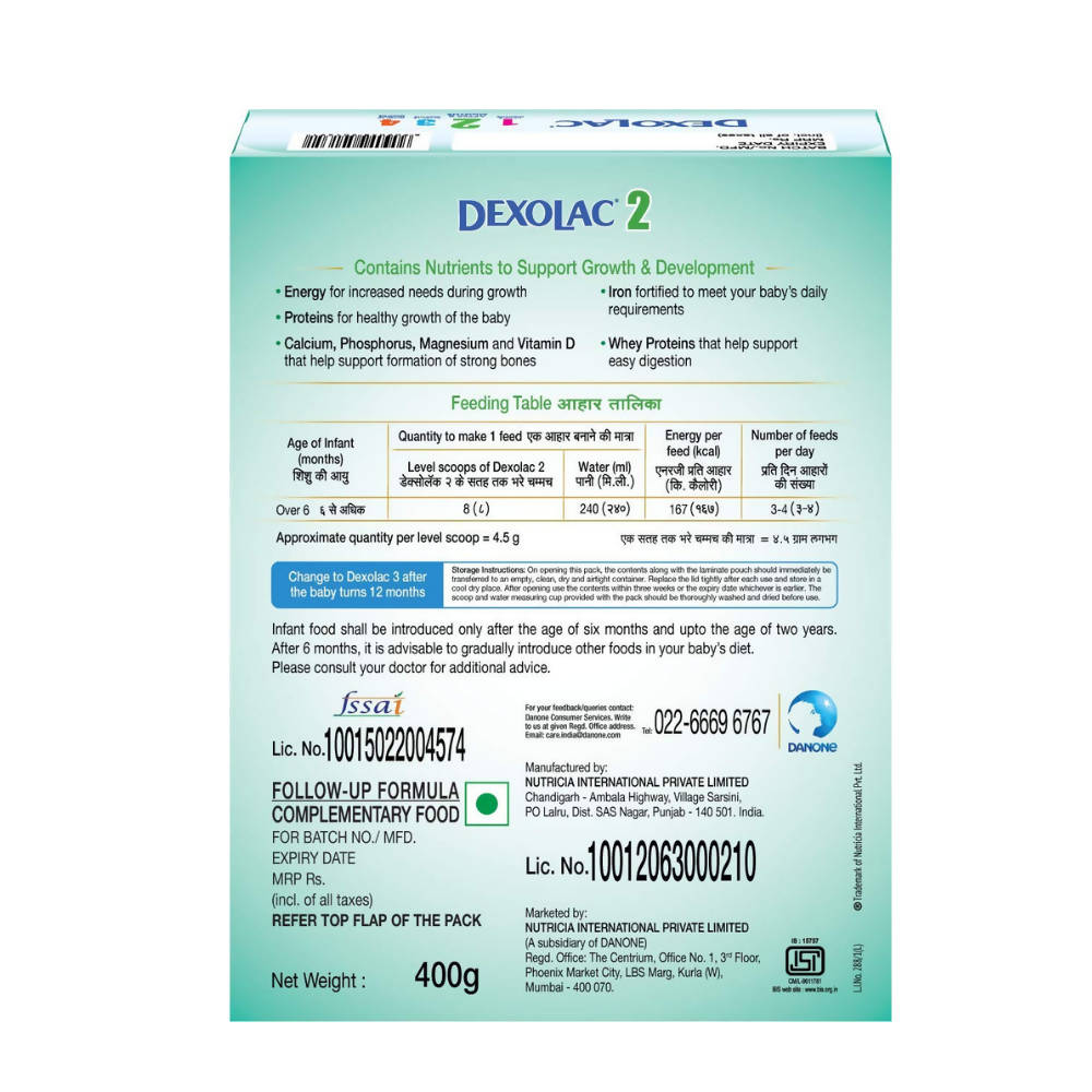 Dexolac Infant Formula Powder After 6 Months Stage 2 | Grocsy