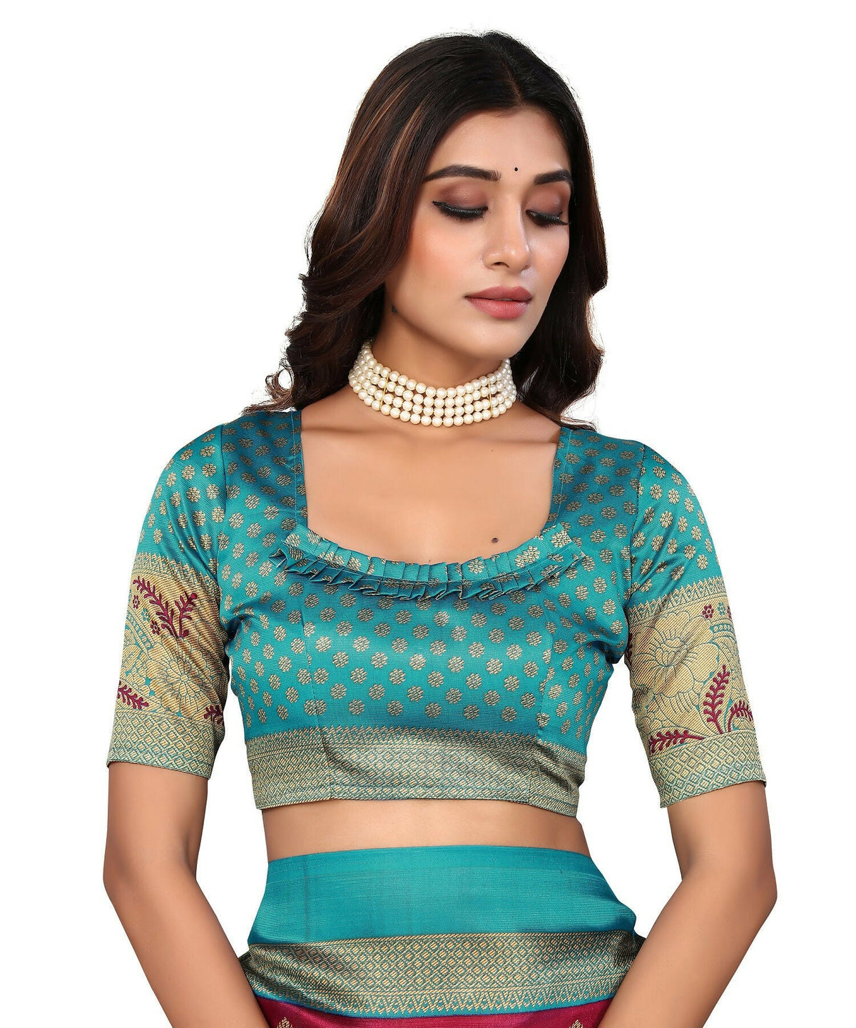 Vamika Purple Printed Art Silk Saree | Grocsy