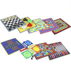 Skoodle Quest Centurion 5 Double Sided 100 Classic Family Board Games Collection 3D Box for Adults & Kids Chess, Ludo, Checkers & More - Age 3+Years | Grocsy