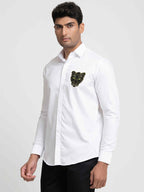 Panther Embroidery Shirt by Hilo Design | Grocsy