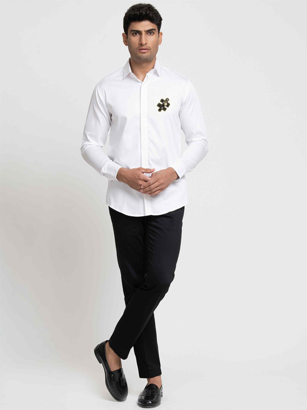 Chip Shaped Embroidery Shirt by Hilo Design | Grocsy