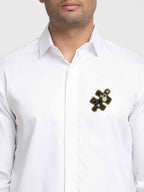 Chip Shaped Embroidery Shirt by Hilo Design | Grocsy
