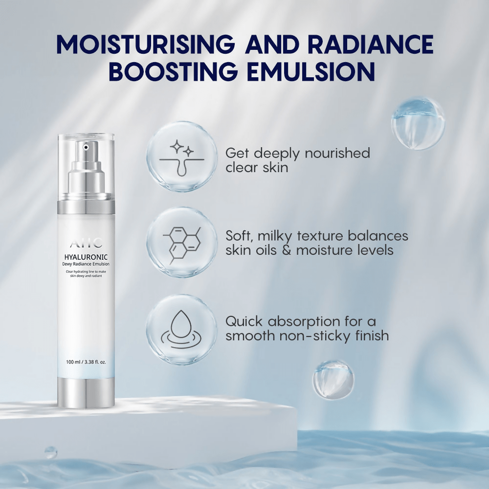 AHC Hyaluronic Dewy Radiance Emulsion Lightweight Moisturizer - Korean skincare | Grocsy