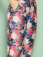 Ahalyaa Women's Traditional Wear Co-ods - Blue | Grocsy