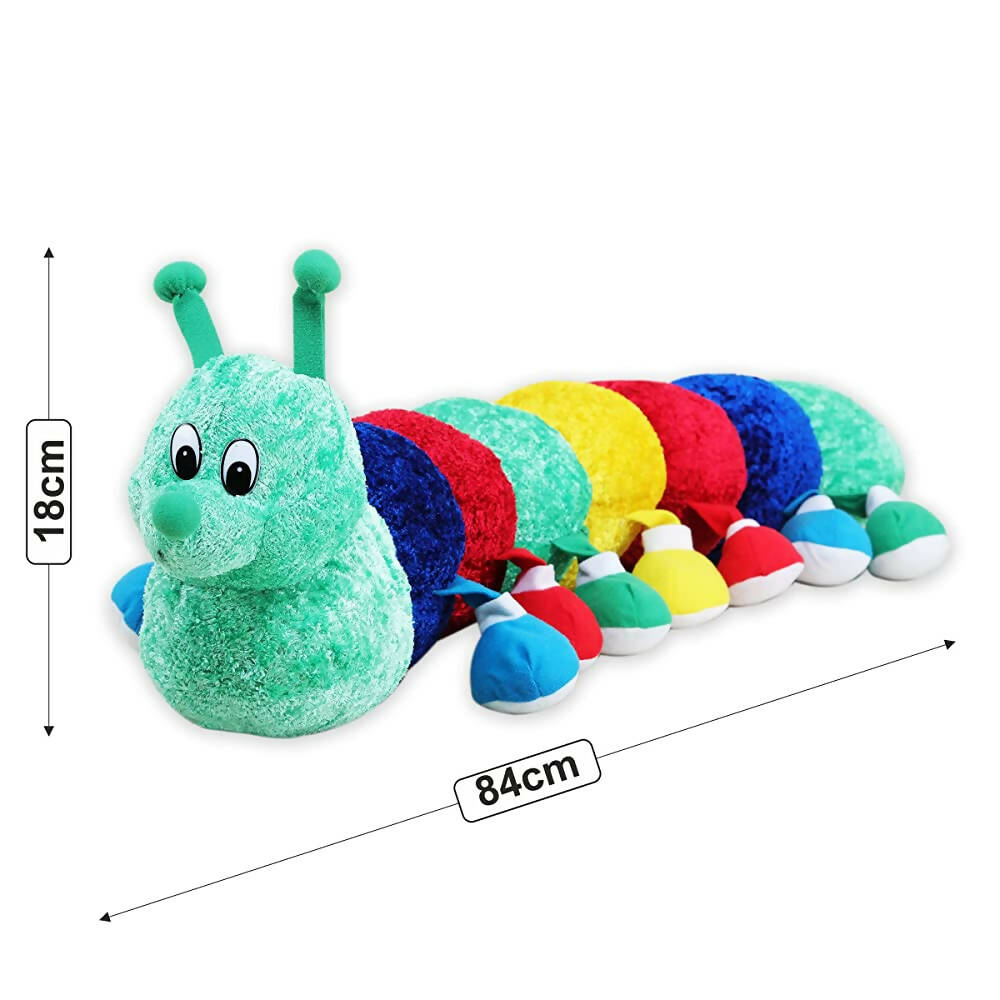 Webby Plush Caterpillar Soft Toy for Kids - 84 cm | Grocsy