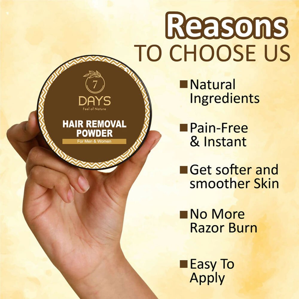7 Days Pure Hair Removal Powder Three in one Use For Powder D-Tan Skin, Removing Hair Cream | Grocsy