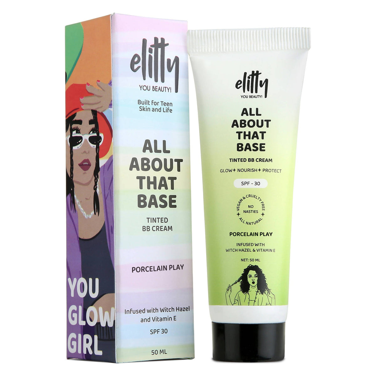 Elitty All About That Base Tinted BB Cream with SPF 30 - Porcelain Play | Grocsy