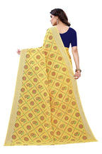 Vamika Yellow Linen Jari Border Saree (CHARVI YELLOW) | Grocsy