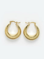 NVR Women Gold Circular Hoop Earrings | Grocsy