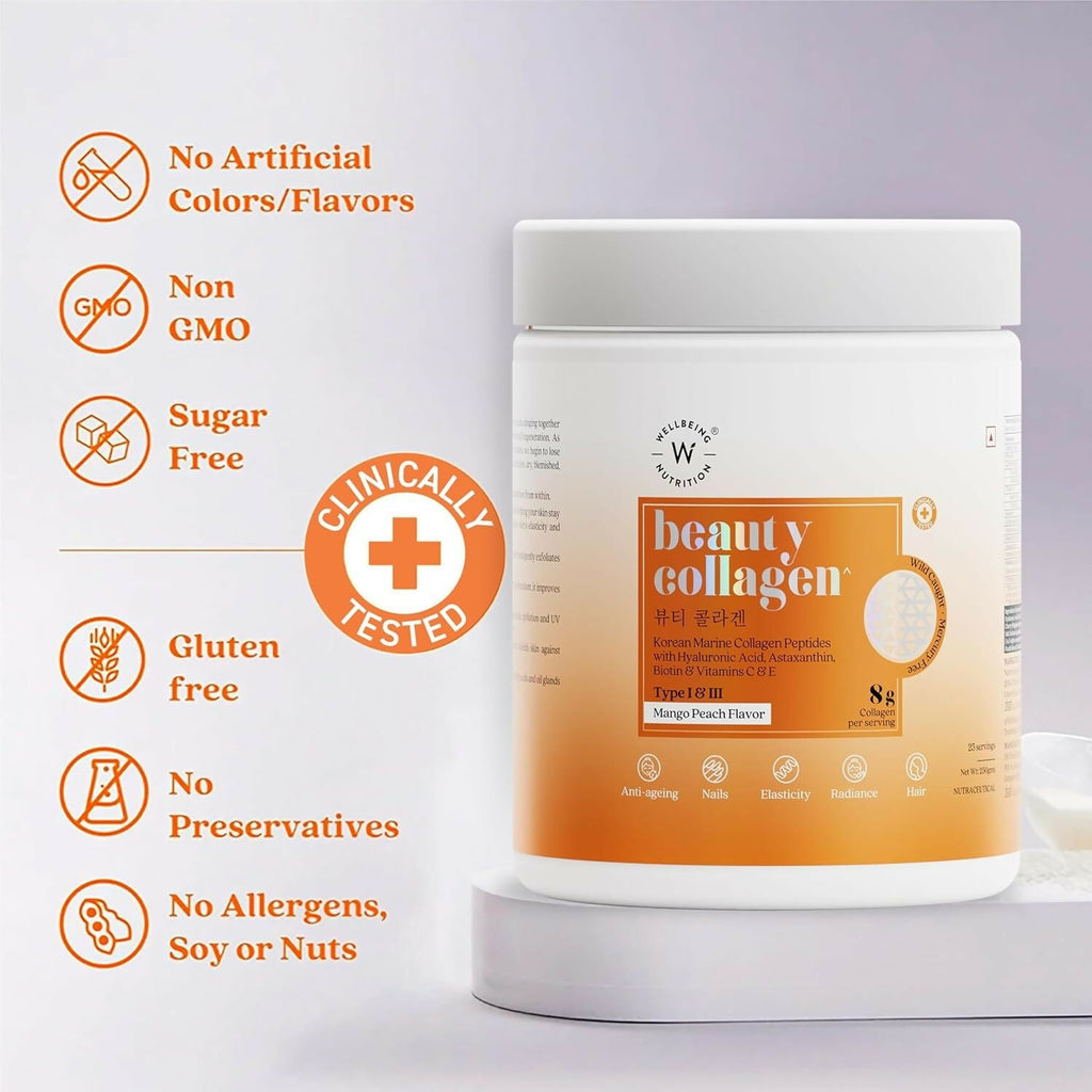 Wellbeing Nutrition Collagen & Glutathione Skin, Hair & Nails Combo | Grocsy