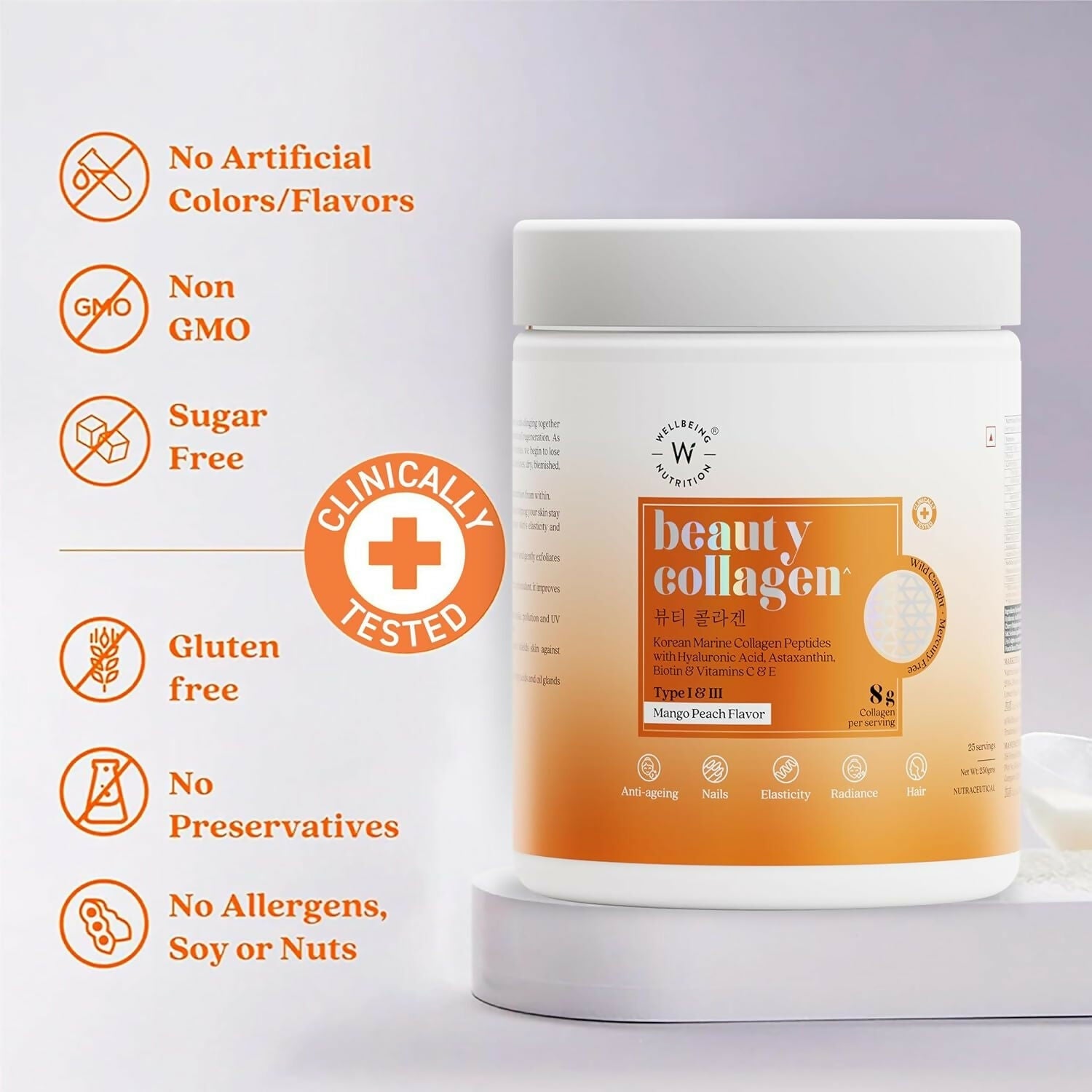 Wellbeing Nutrition Collagen & Glutathione Skin, Hair & Nails Combo | Grocsy