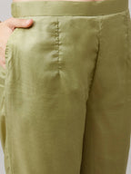 Green Organza Embroidered Kurta with Bottom & Dupatta - Salimar | Grocsy