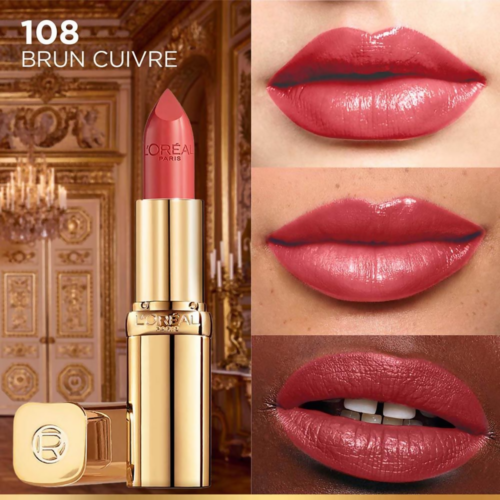 L'Oreal Paris Color Riche Satin Lipstick - 108 Bruin Cuirve | Grocsy