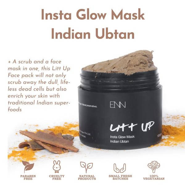 Enn Litt Up Insta Glow Mask Indian Ubtan | Grocsy