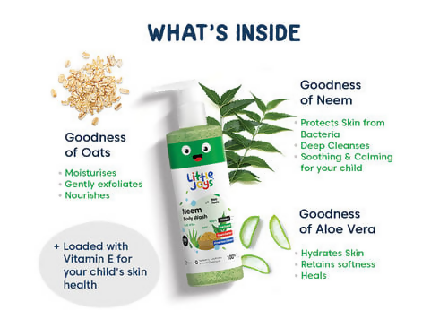 Little Joys Natural Organic & Anti-bacterial Neem Bodywash & NutriMix Nutrition Powder | Grocsy