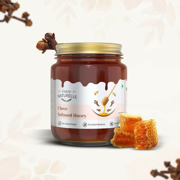 Farm Naturelle Clove Infused Honey - 100% Pure and Natural | Grocsy