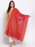 Myshka Women's Beautiful Red Cotton Silk Printed Casual Traditional Dupatta | Grocsy