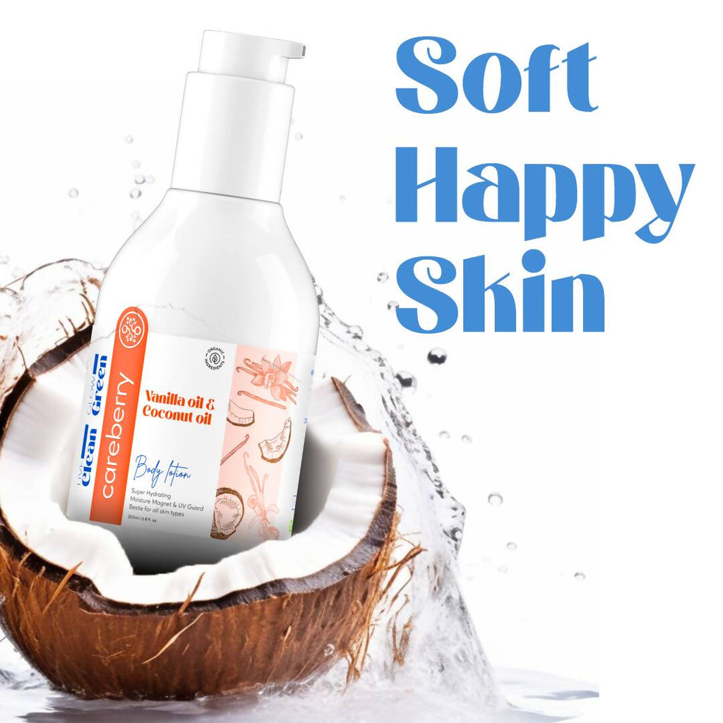 Careberry Vanilla & Extra Virgin Coconut Oil Body Lotion | Grocsy