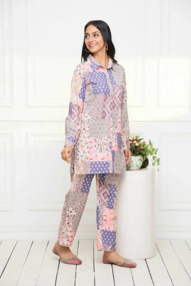 Myshka Multi Printed Bling & Sparkly Co-Ords For Women | Grocsy