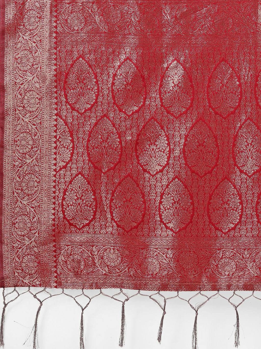Shree Shyam Fashion Lichi Silk Red Saree | Grocsy