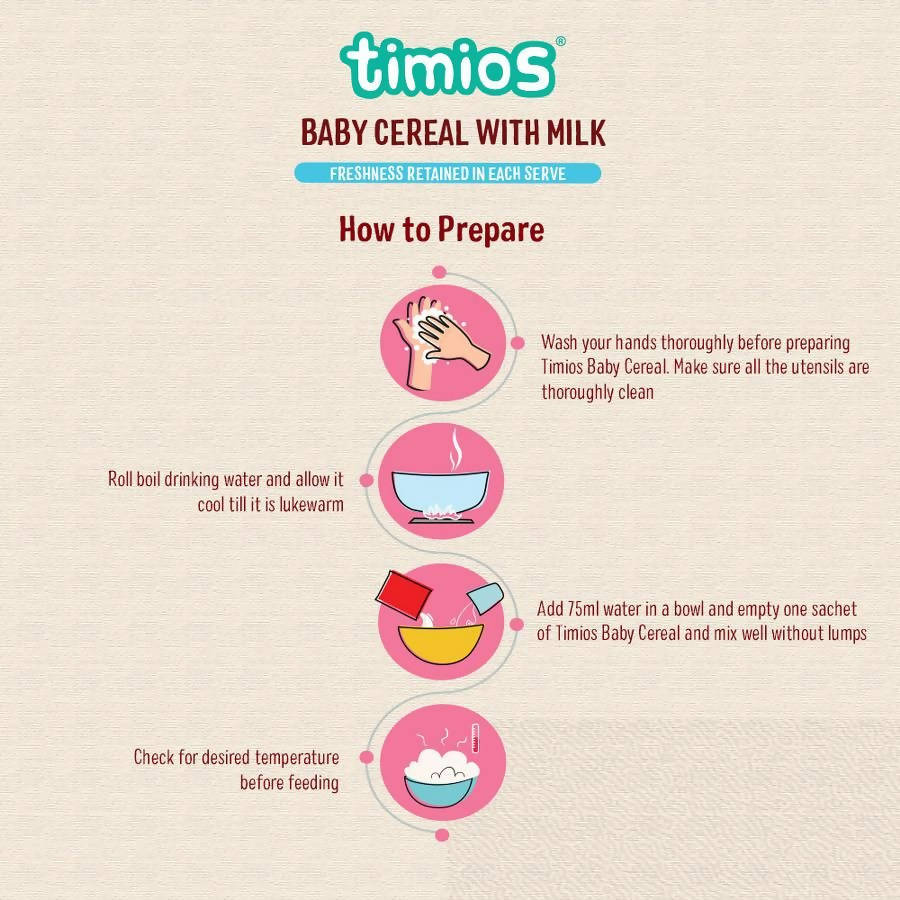 Timios Organic Rice Wheat Mixed Fruit Baby Cereal | Grocsy