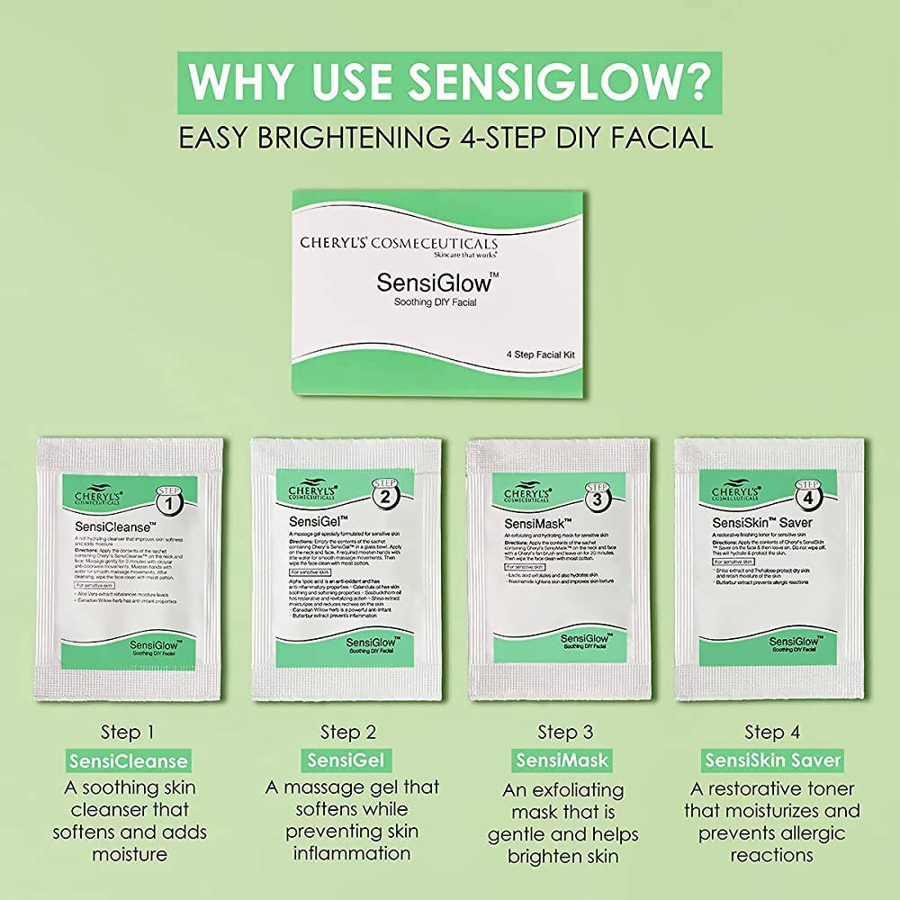 Cheryl's Cosmeceuticals SensiGlow Diy Facial Kit | Grocsy