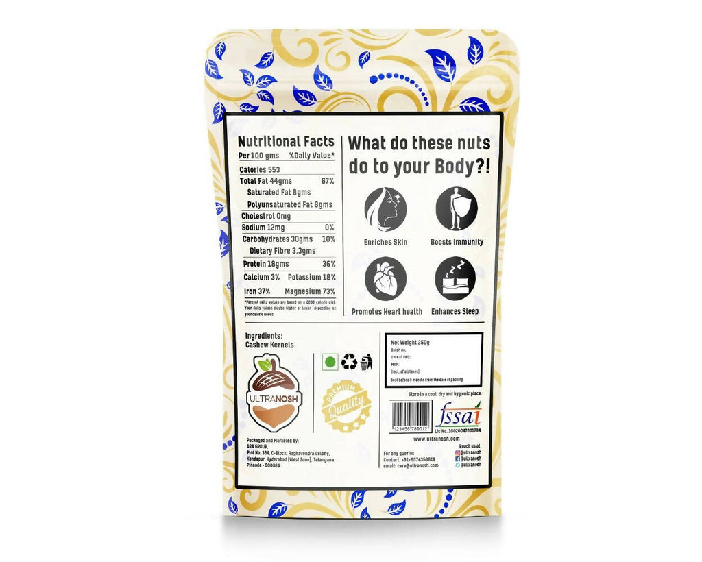 Ultranosh Premium Quality Cashews Nuts | Grocsy