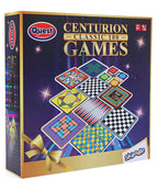 Skoodle Quest Centurion 5 Double Sided 100 Classic Family Board Games Collection 3D Box for Adults & Kids Chess, Ludo, Checkers & More - Age 3+Years | Grocsy
