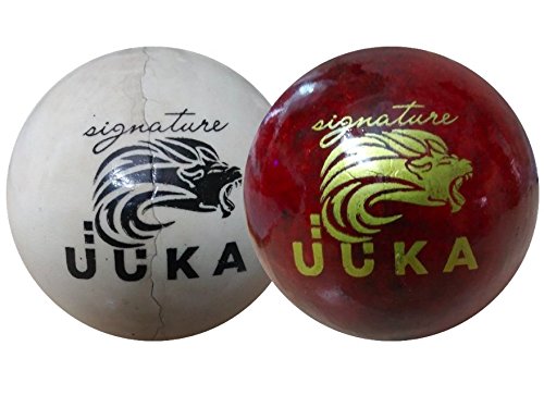 JUKA UUKA Cricket Balls (Red and White) - Pack of 6 | Grocsy