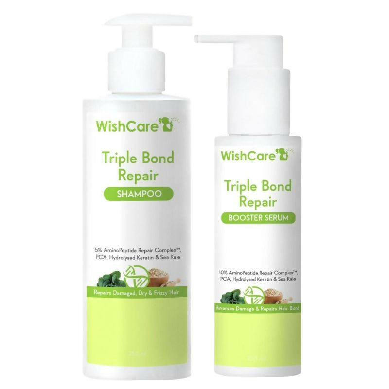 Wishcare Triple Bond Repair Combo - For Dry & Frizzy Hair with Amino Peptide for Damaged Hair | Grocsy