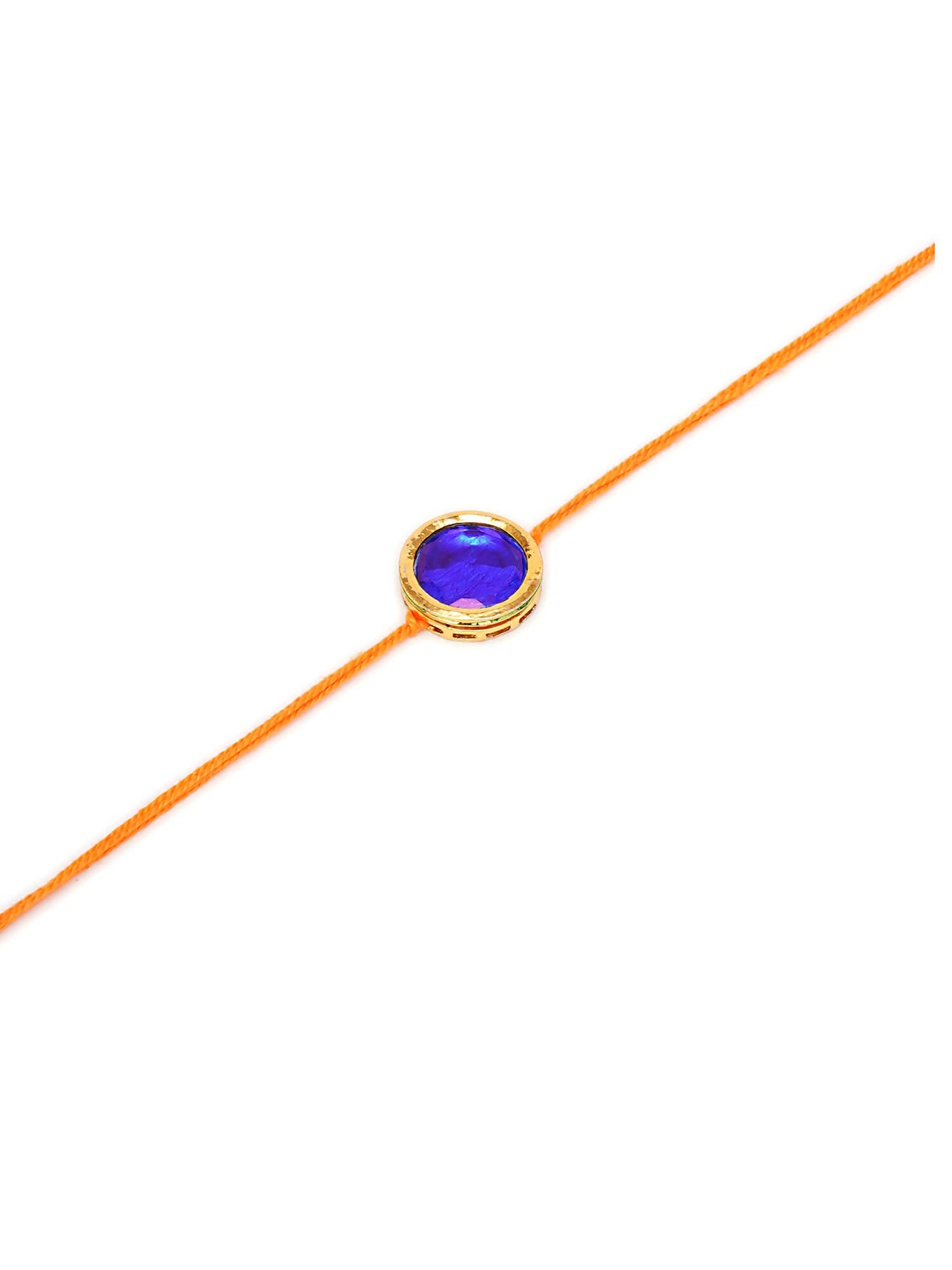 Designer kundan Rakhi - Ruby Raang | Grocsy