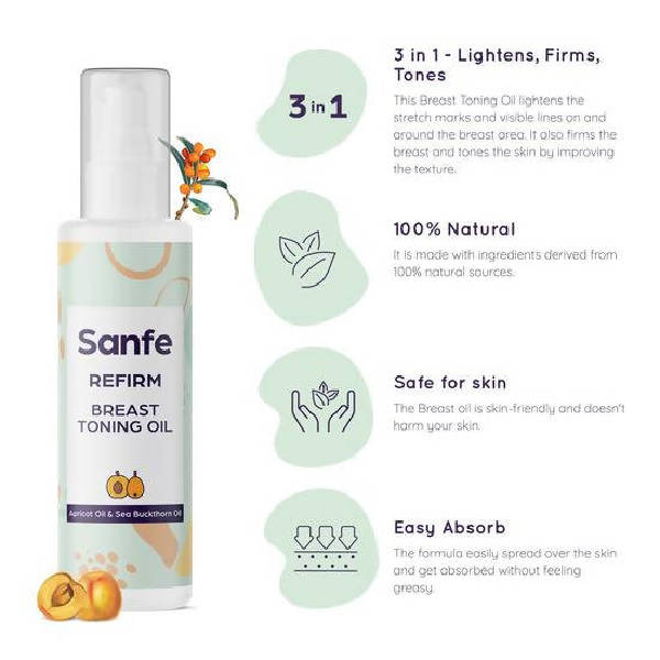 Sanfe Intimate Stretch Mark Oil And Refirm Breast Toning Oil | Grocsy