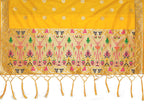 Mimosa Women's Floral Art Silk Gold Dupatta | Grocsy
