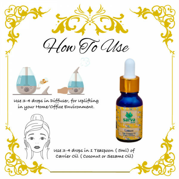 Sarva by Anadi Lemon Pure Essential Oil | Grocsy