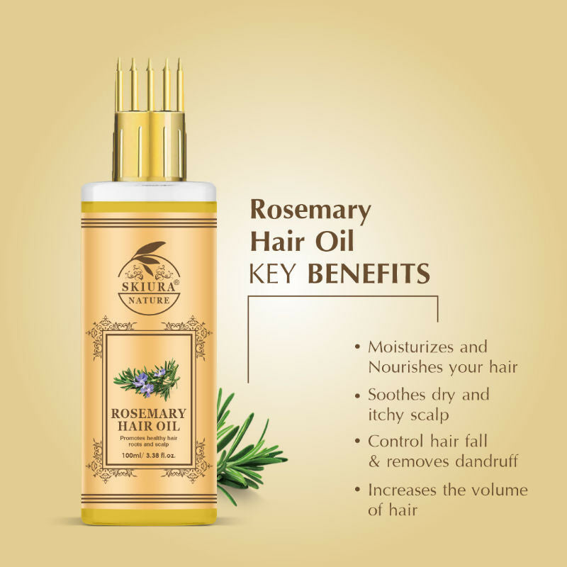 Skiura Nature Rosemary Oil For Fast Hair Growth And Healthy Scalp | Grocsy