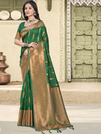 Shree Shyam Fashion Silk Green Saree | Grocsy