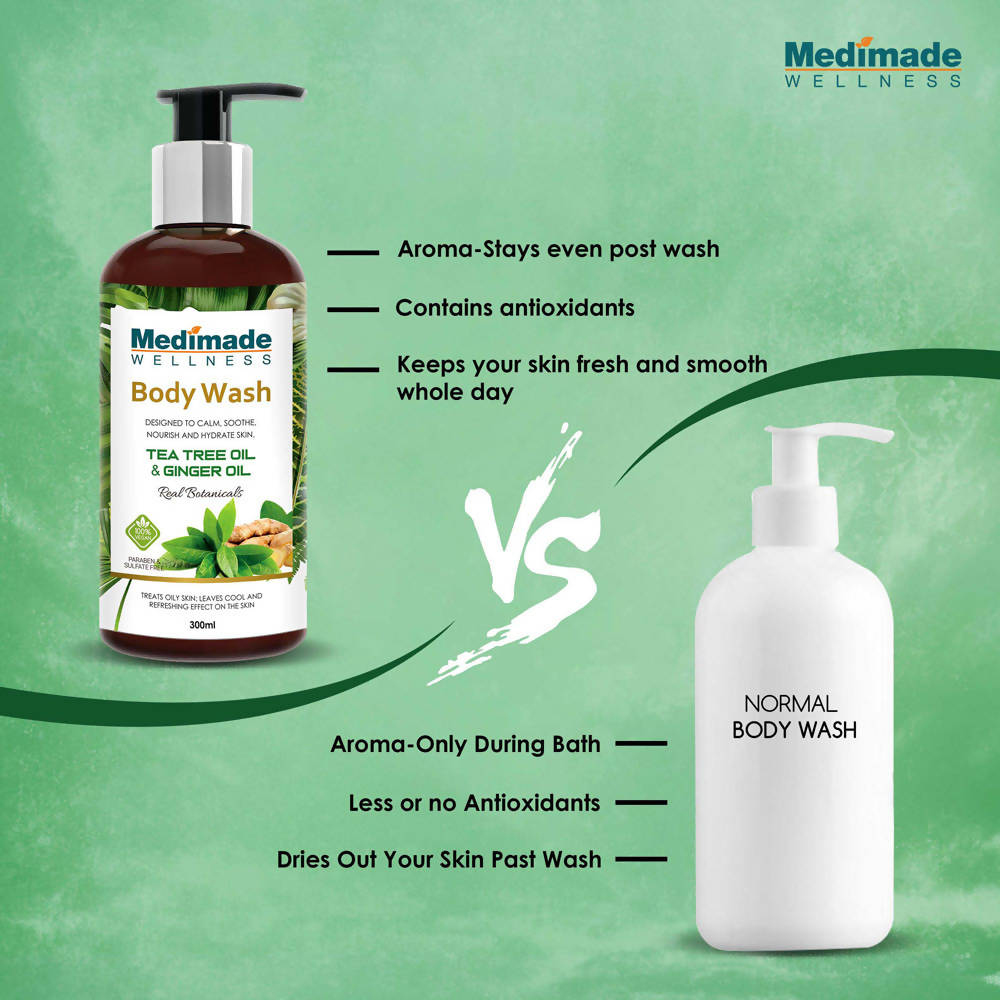 Medimade Wellness Tea Tree Oil & Ginger Oil Body Wash | Grocsy