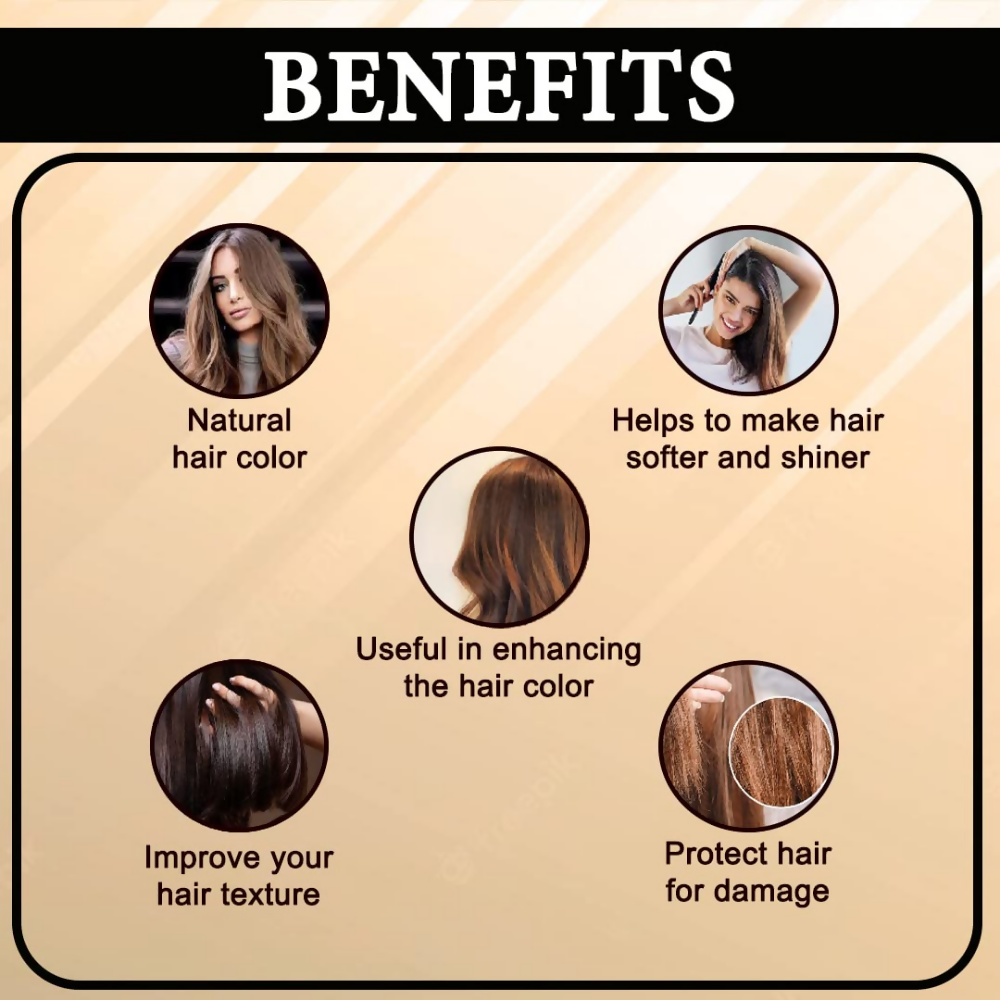 VedicAyurveda Henna Hair Color Naturally Brown | Grocsy
