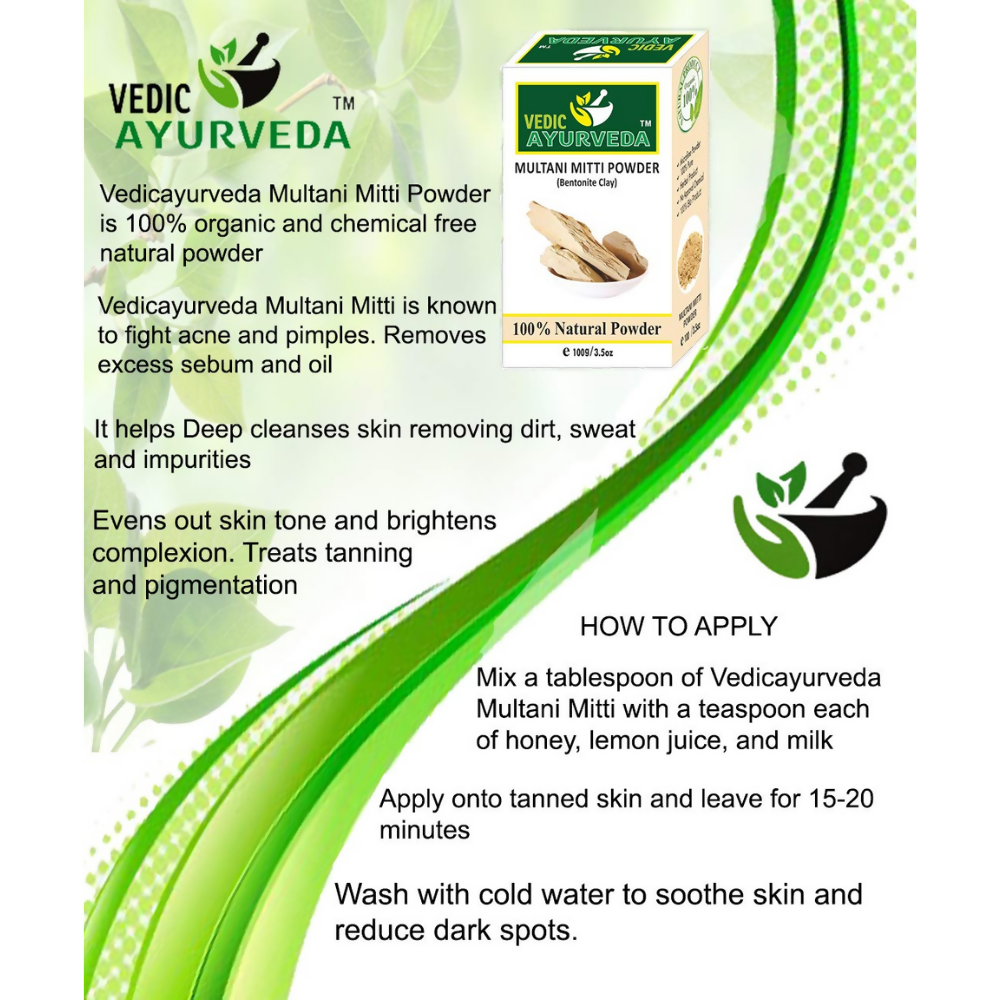 VedicAyurveda Multani Mitti Powder and Mulethi Powder | Grocsy