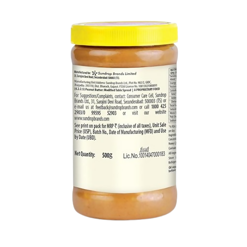 Sundrop High Protein Creamy Peanut Butter With Honey | Grocsy