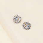Blush Flower Stone Studs- Ruby Raang | Grocsy