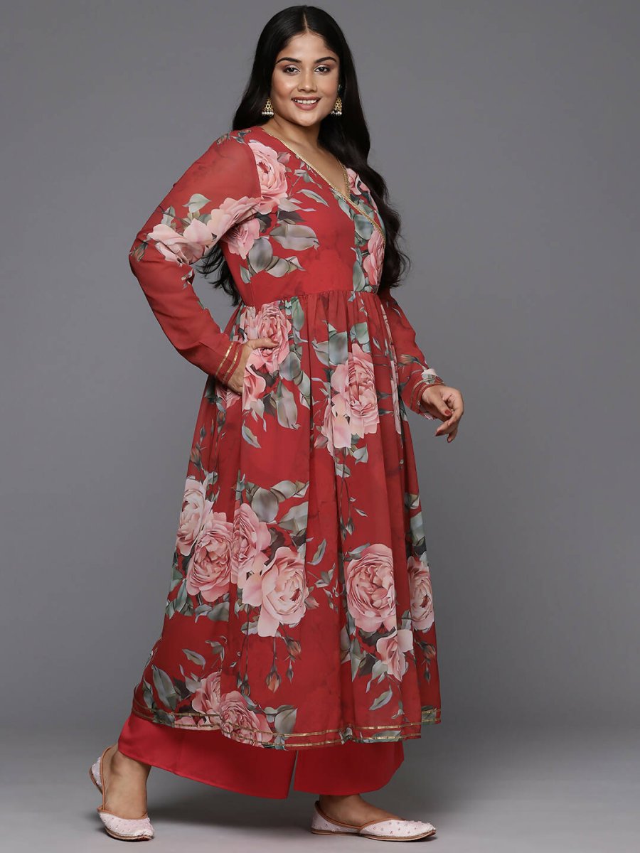 Ahalyaa Women's Traditional wear Kurta Set - Red | Grocsy