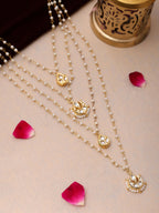 Ruby Raang Gold Kundan Layered Necklace | Grocsy