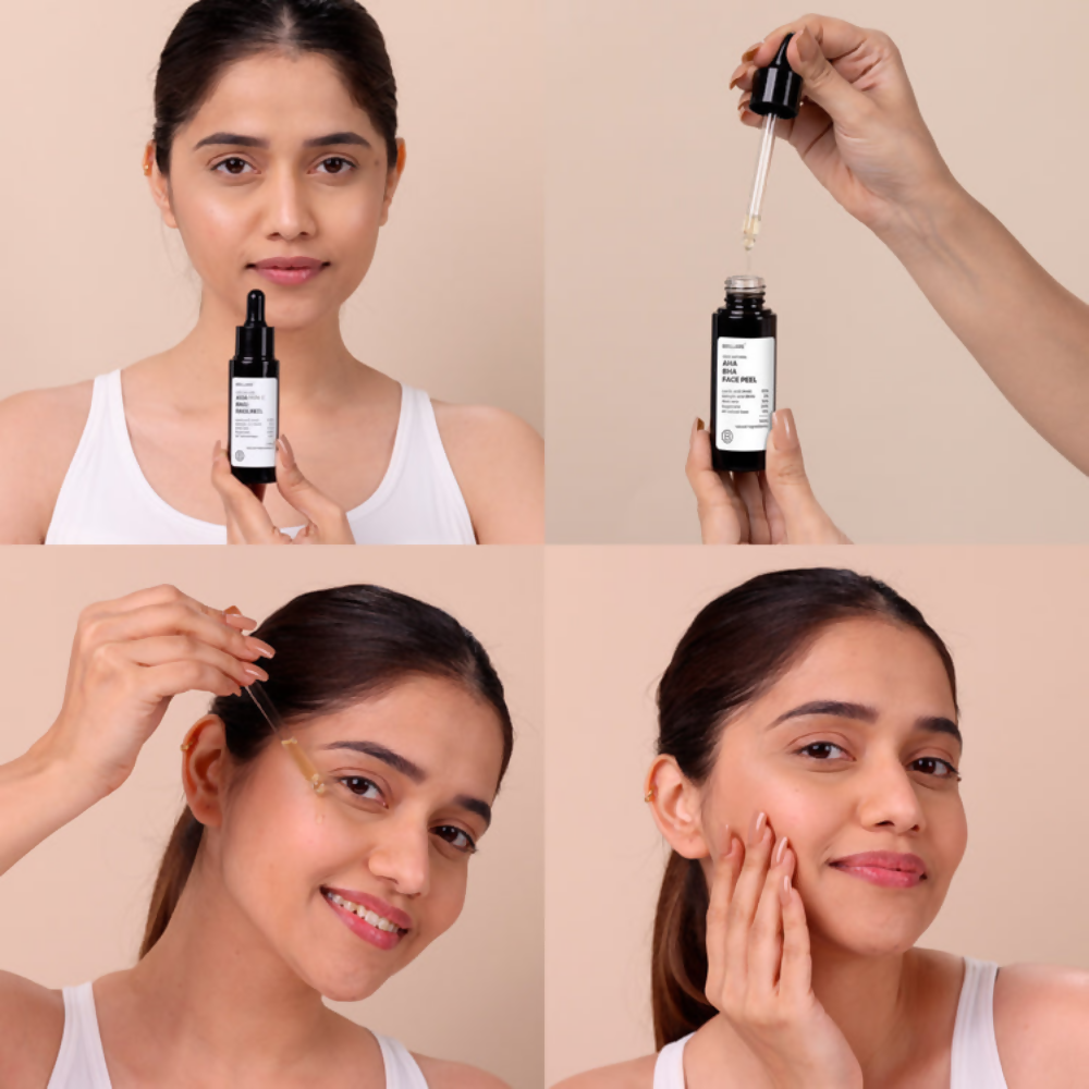 Brillare AHA BHA Exfoliating Face Peeling Solution | Grocsy
