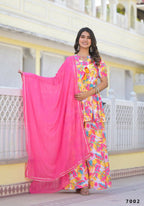 Designer Stylish Multi Ab Cotton Suit With Dupatta - Anbazaar | Grocsy