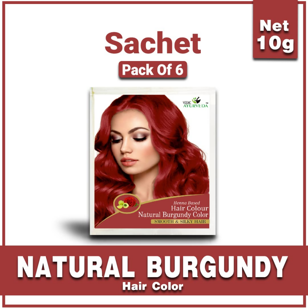 VedicAyurveda Henna Hair Color - Burgundy | Grocsy