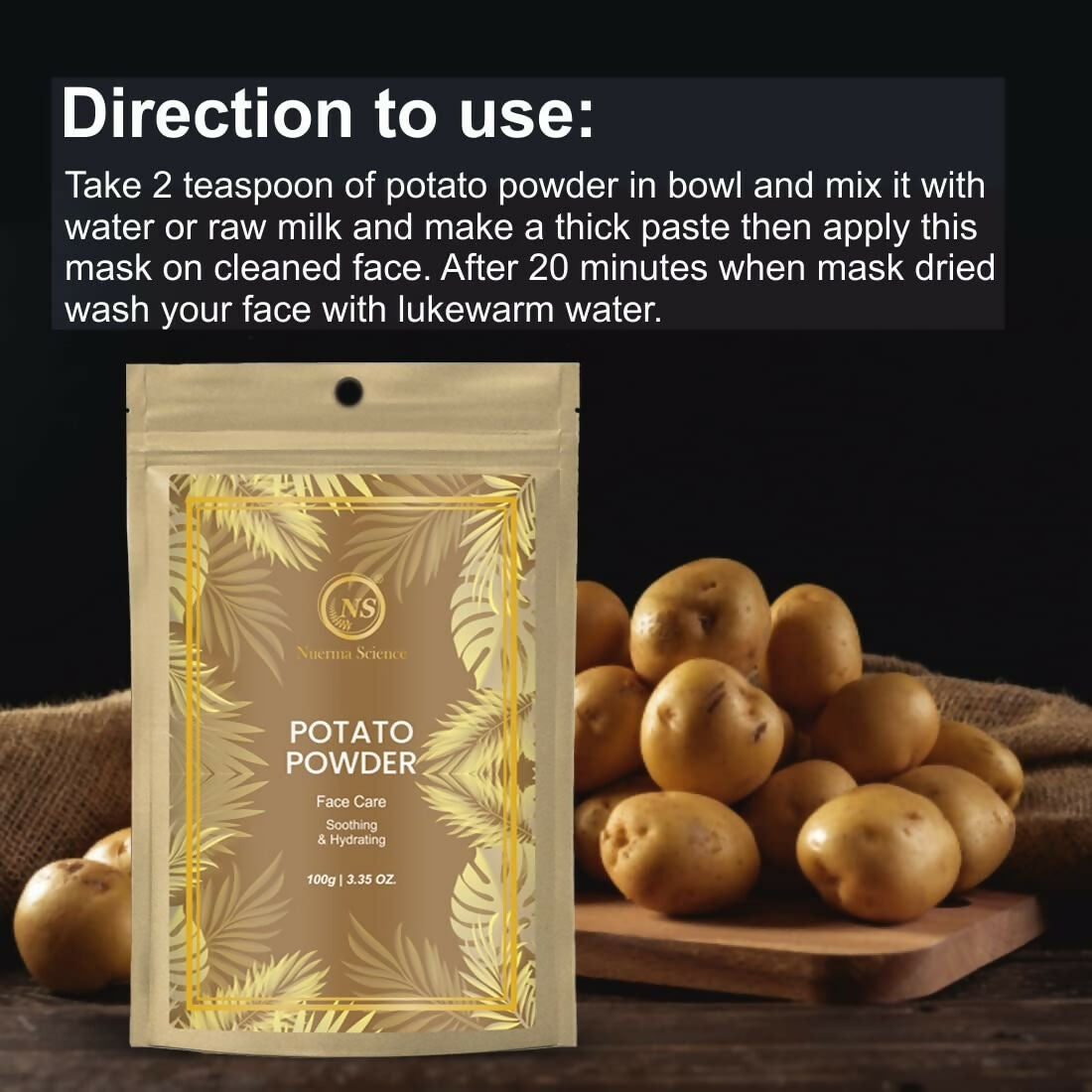 Nuerma Science Natural Potato Powder for Healthy Skin Lightening | Grocsy